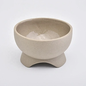 Customized ceramic candle containers votive scented candle holders with base party decoration wholesale