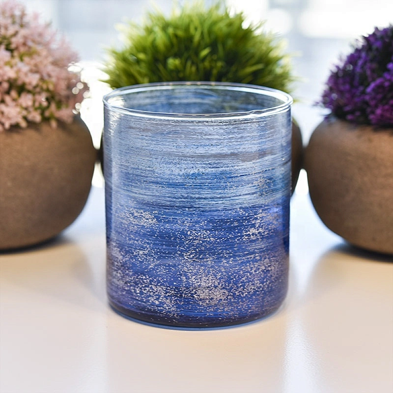 Clear customized candle vessel glass candle jar wedding centerpieces in bulk