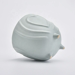 Vintage ceramic candle containers heart pattern candle holder wedding decoration