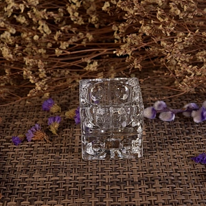 Square Glass Candle container tea light candle jar home Decoration