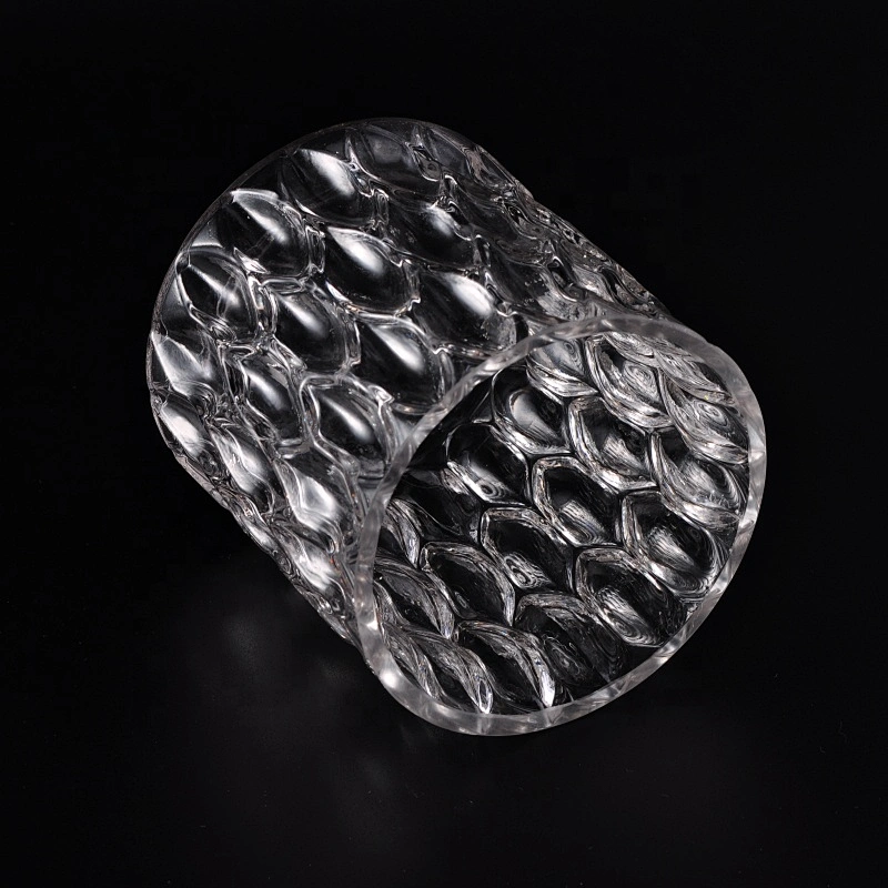 Wholesale cylinder empty crystal  glass candle holder