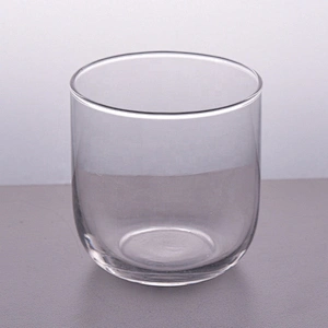 Empty machine blown round candle container glass tea light candle jar wedding decoration factory