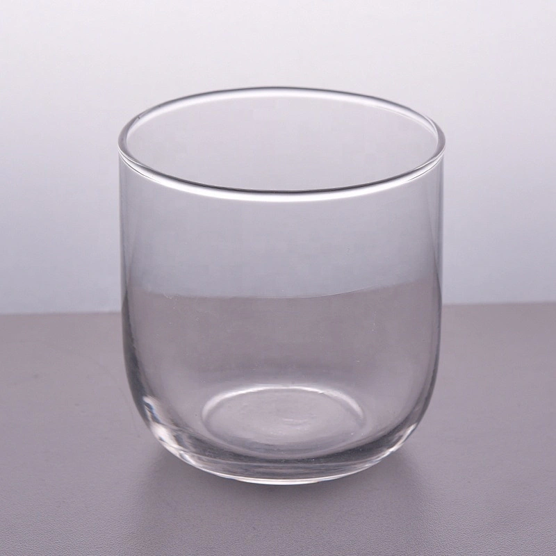 Empty machine blown round candle container glass tea light candle jar wedding decoration factory