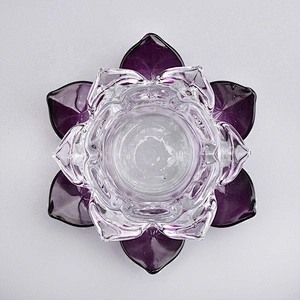 Lotus Glass Votive Candle Holders Home Decor Pieces Wholesales