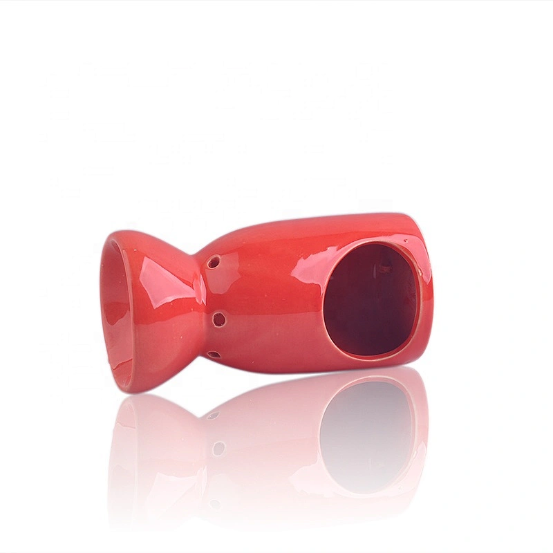 Red Glazed Classic Ceramic Candle Oil Burner Home Decoration Pieces