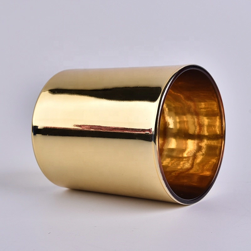 Wholesale customized electroplating glass candle jars for home decoration