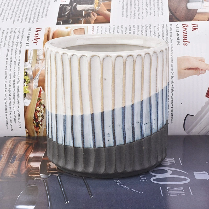 Matte ceramic candle container votive candle tin home decoration