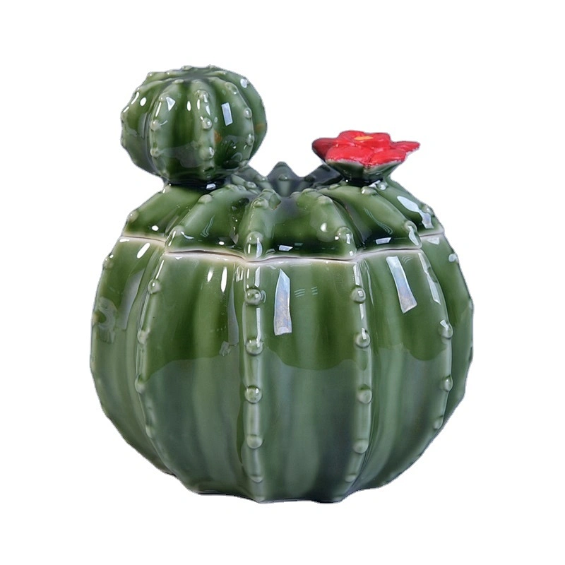 pineapple shape ceramic candle vessel with lid in bulk