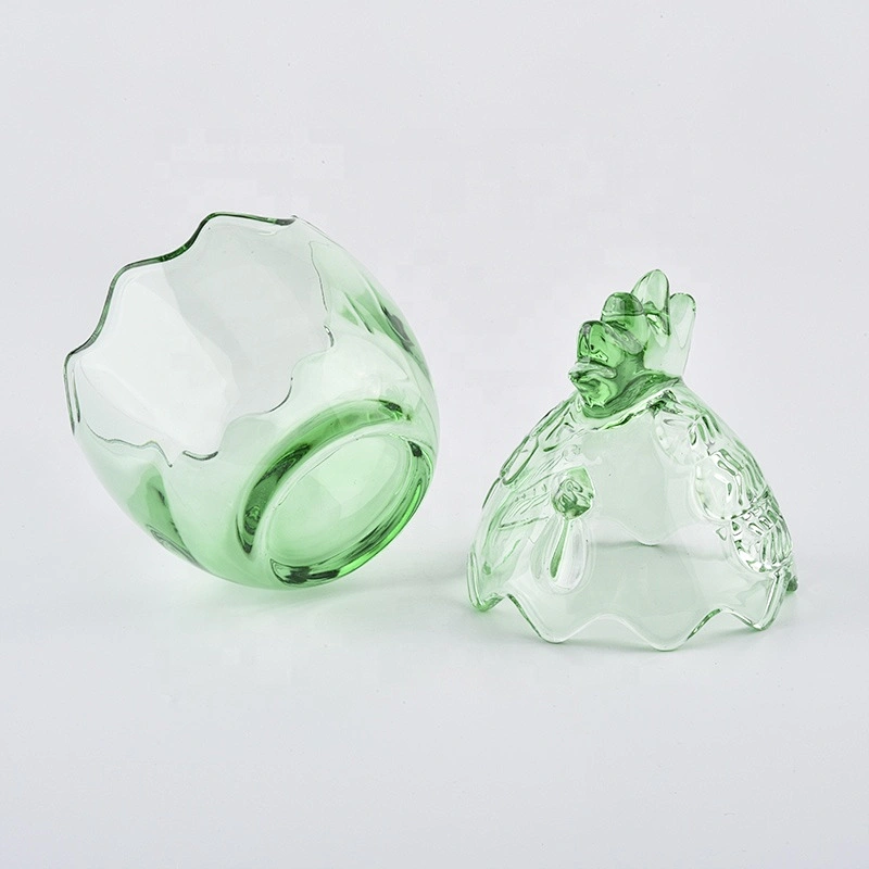 egg design glass tealigt candle holders