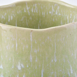 Geo cut ceramic candle container votives candle holders home decor