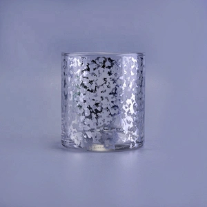 Metallic colored glass candle holders home decoration wholesale