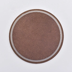 Brown wood lid for candle holder wholesales
