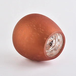 Wholesales matte luxury electroplated glass candle jar