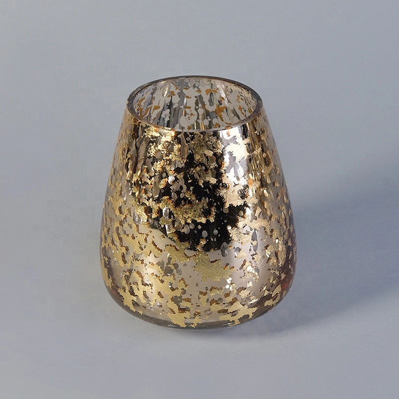600ml Mercury Gold Glass Candle Holders Home Decor Wholesales
