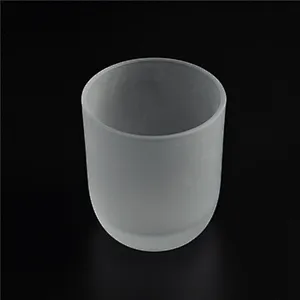 frosted glass candle jar matte white glass candle vessels