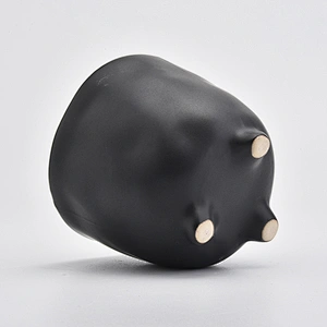 Matte black ceramic jar candle vessels 8 oz
