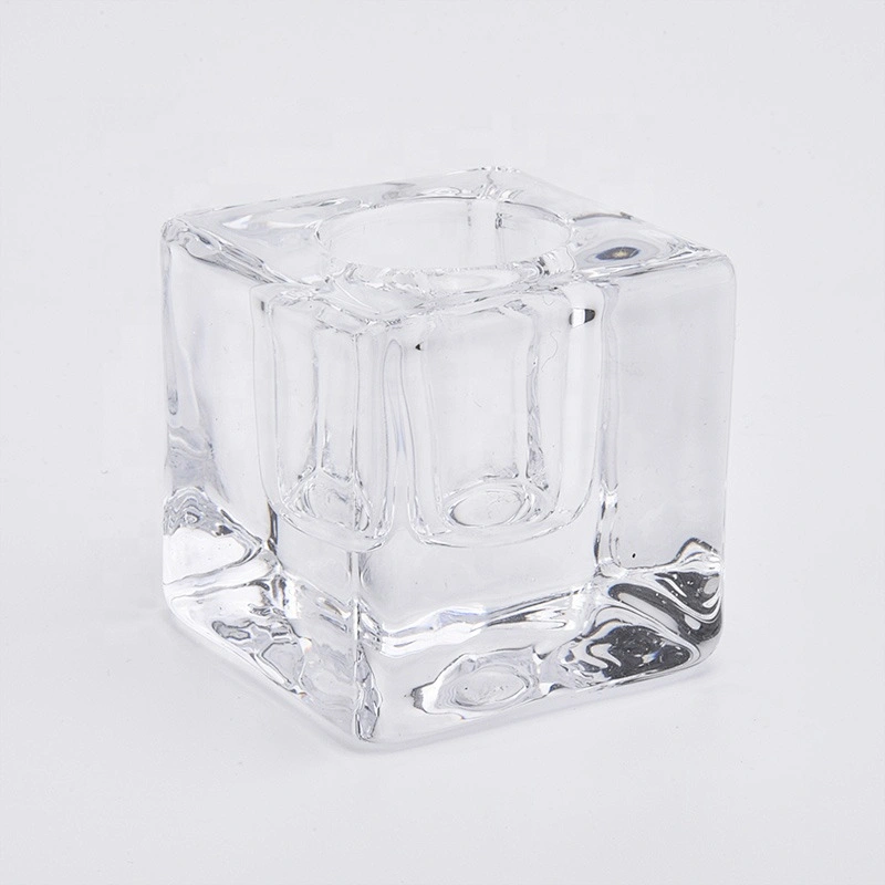 Transparent mini crystal glass tealight candle jars for wedding