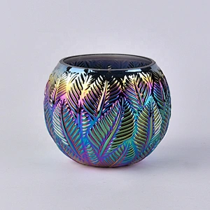 Vintage electroplating candle jar tealight glass candles vessel wedding decoration suppliers