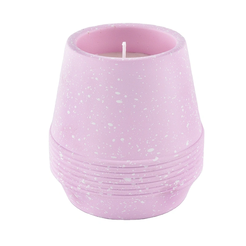 Wholesales custom recycled Handmade pink cement candle jars