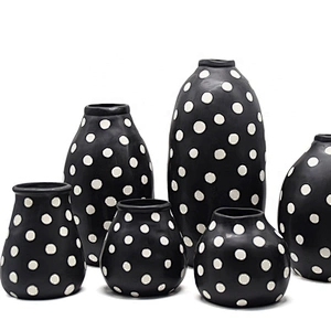 White Dots Ceramic Vases Home Decoration Wholesales