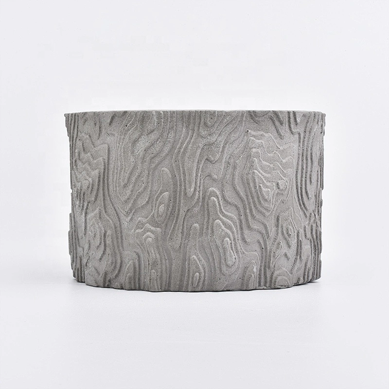 Sunny new design Matte round grey concrete candle holder