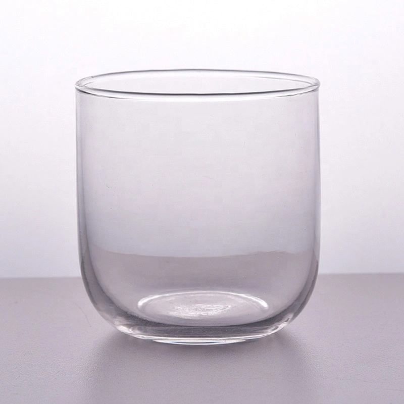 Empty machine blown round candle container glass tea light candle jar wedding decoration factory