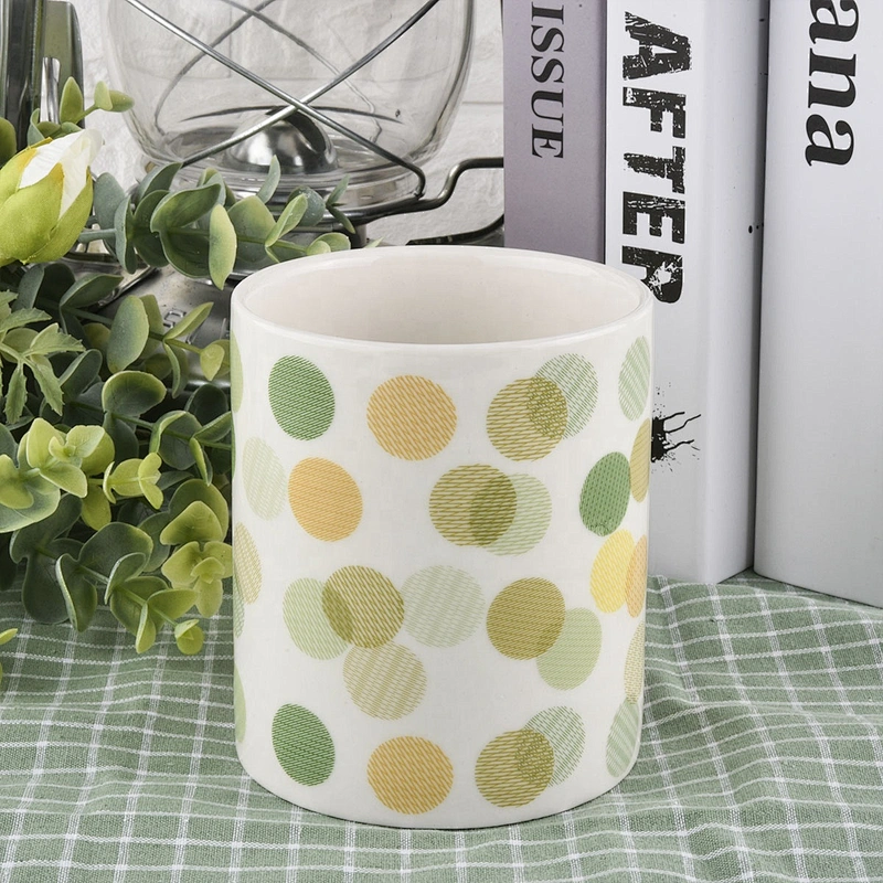 Sunny luxury custom white empty ceramic holder jars for candle