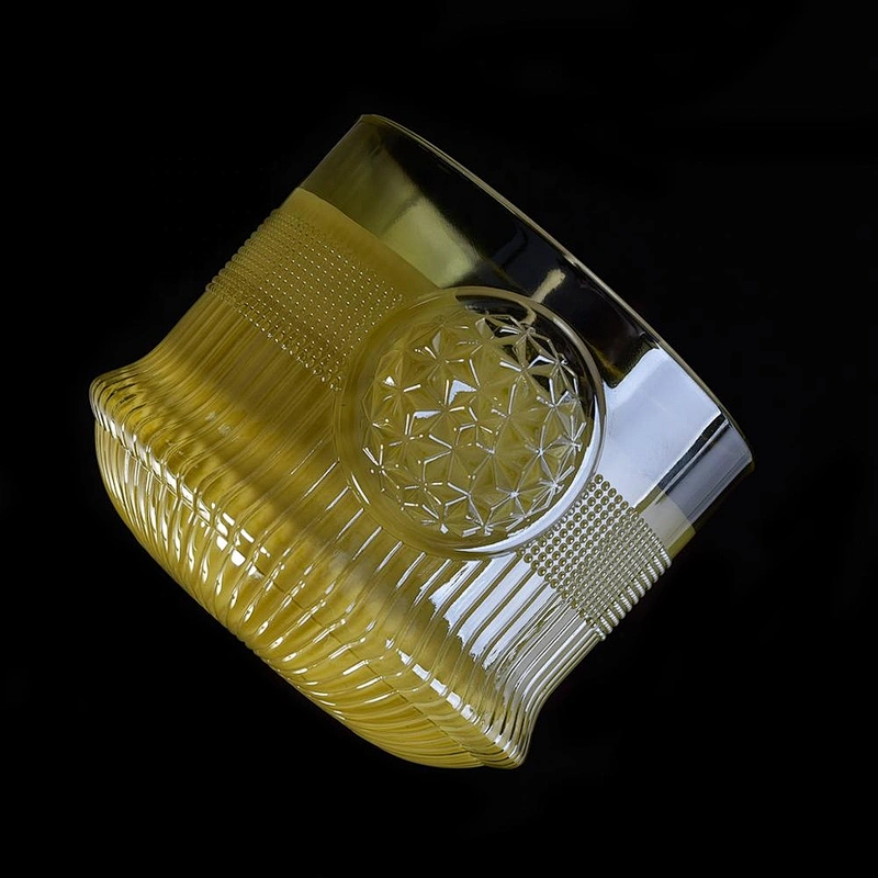 10oz Luxury custom diamond crystal glass candle jar bulk