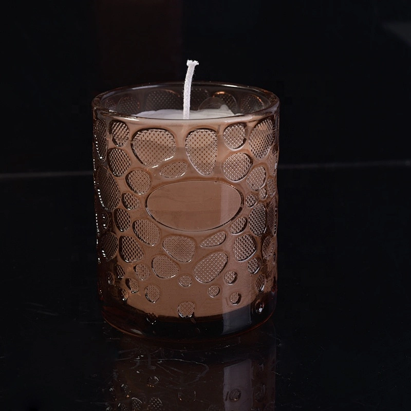 Luxury handmade crystal glass candle container 10oz