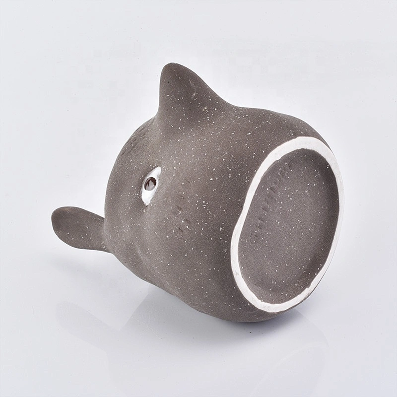 Animal-shape ceramic votive candle vessel customized candle holders home decor wholesale