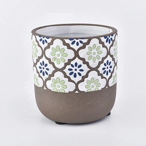 Matte ceramic candle vessel empty candle jars for luxury candle making