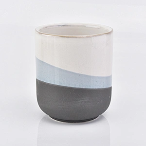 ceramic jar for candle, curve bottom ceramic container