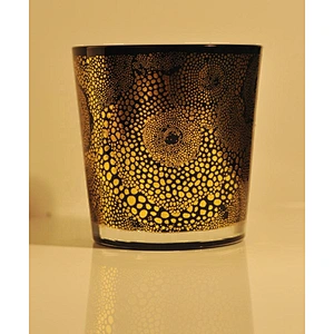 Wholesales Luxury black glass candle vessel for home decoration