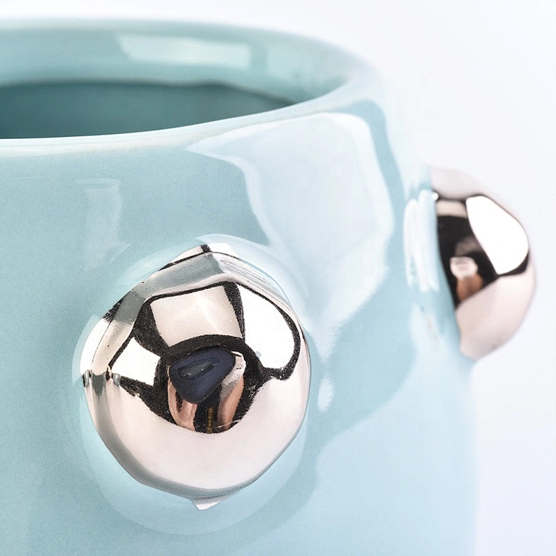 9oz shining hologram ceramic candle jars