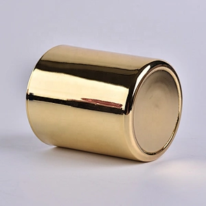 Wholesale customized electroplating glass candle jars for home decoration