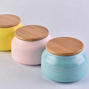 10oz Glazed Belly Ceramic Candle Jars ome Decoration Pieces