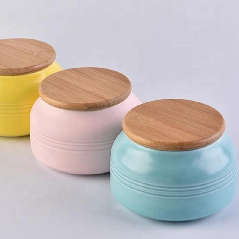 10oz Glazed Belly Ceramic Candle Jars ome Decoration Pieces