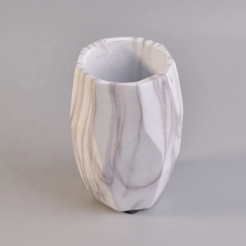 Empty concrete candle container matte pillar candle jars in bulk
