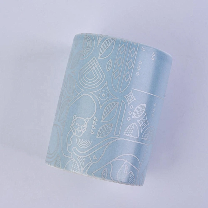 8oz 10oz cylinder ceramic jars for soy candle filling