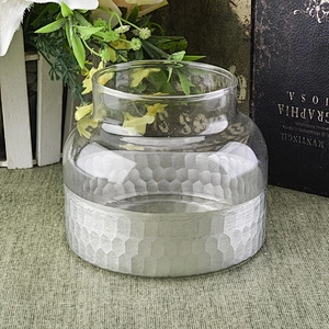 Silver dipped candle jar glass home decoration wholesale