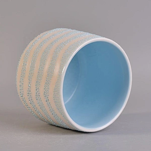 Personalized handmade scented ceramic candle containers home decoration use