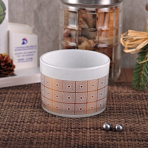 Wholesales decorative luxury laser design glass candle jar