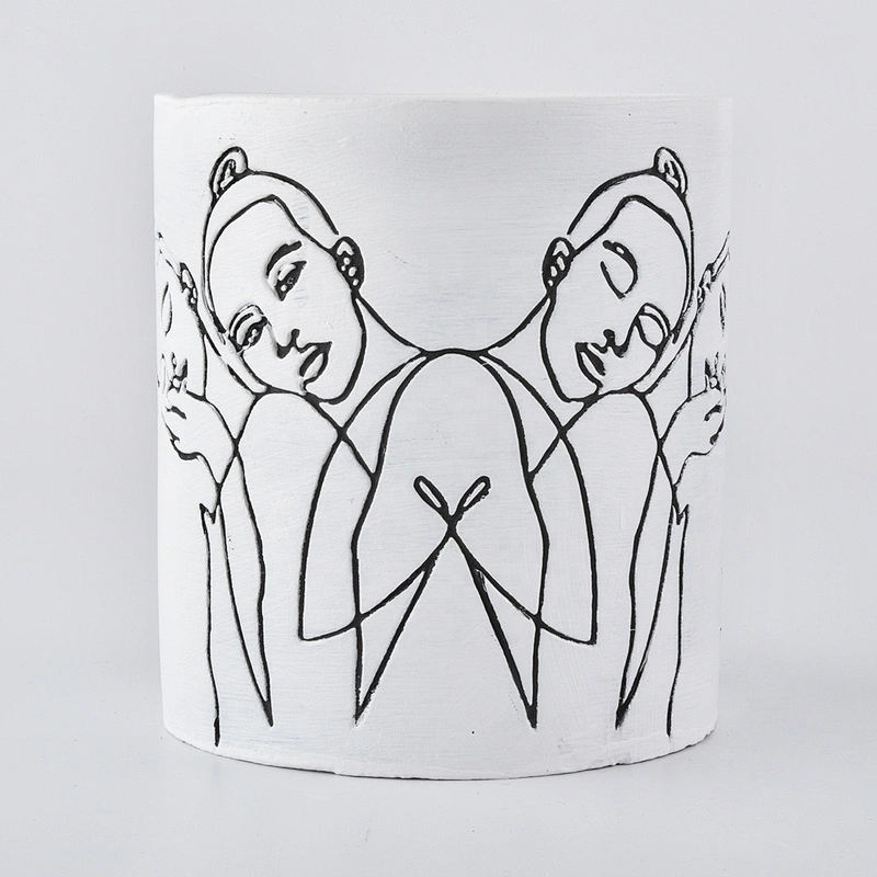 matte white concrete candle jars suppliers