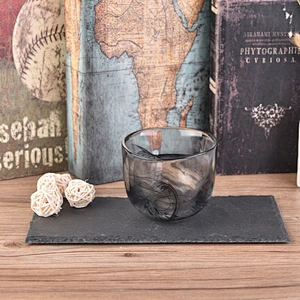 Unique black glass candle vessel glass holder for candle wedding centerpieces