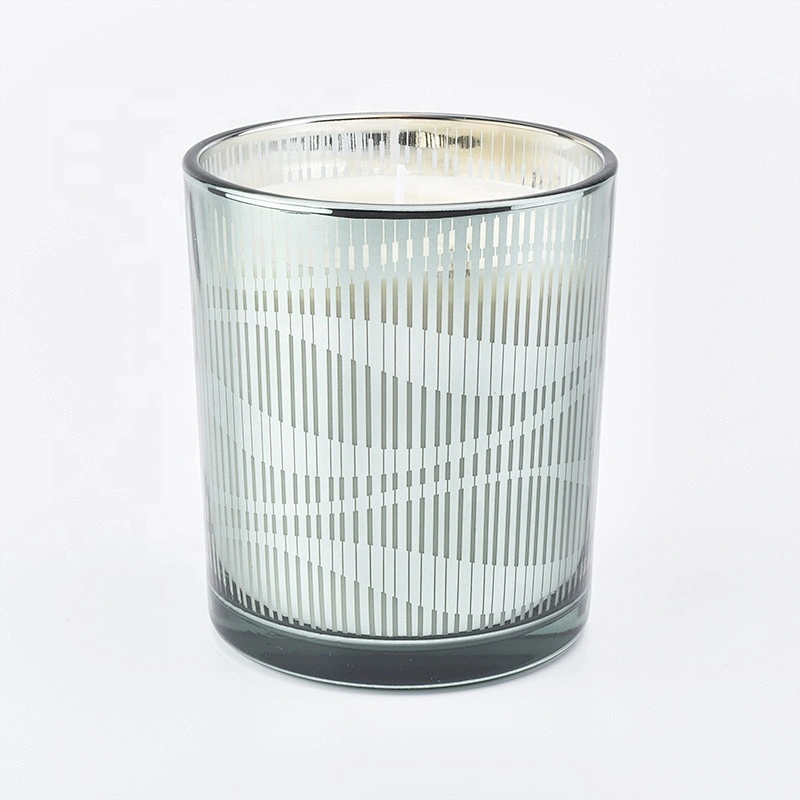colored candle jars glass with laser printing