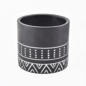 Cylinder marble ceramic votive candle jars customized candle vessel home decor wholesale