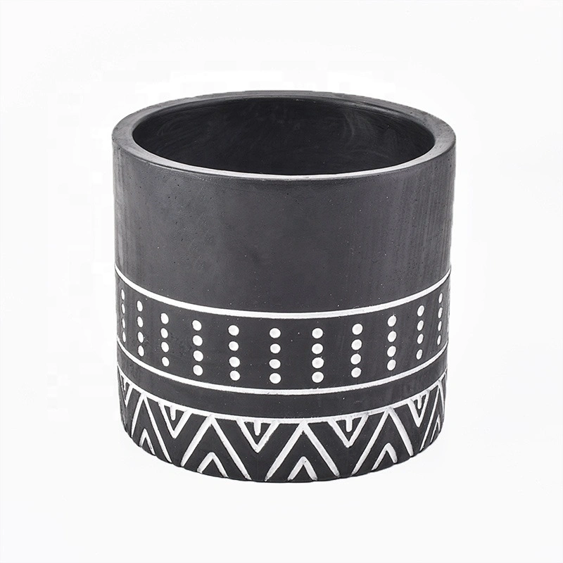 Cylinder marble ceramic votive candle jars customized candle vessel home decor wholesale