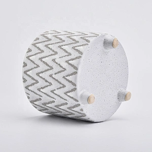 Round ceramic candle vessel vintage candle holder suppliers home decor