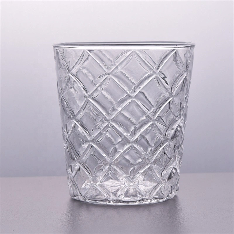 Empty spraying handmade candle vessel glass votive candle jar bedroom decor supplier