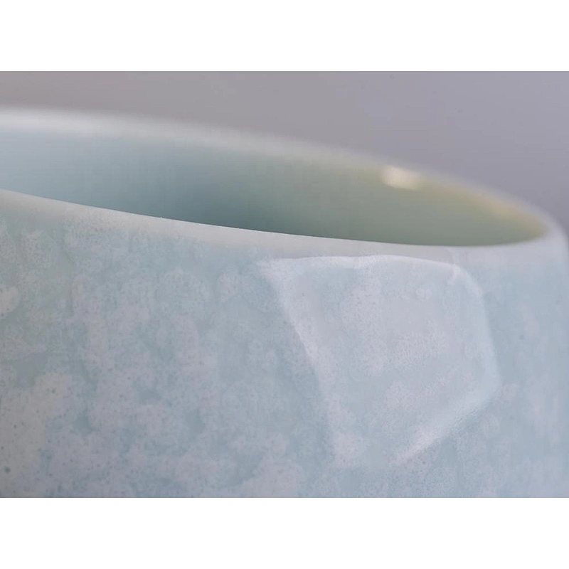Sunny new design blue Luxury ceramic candle holder jar home decor